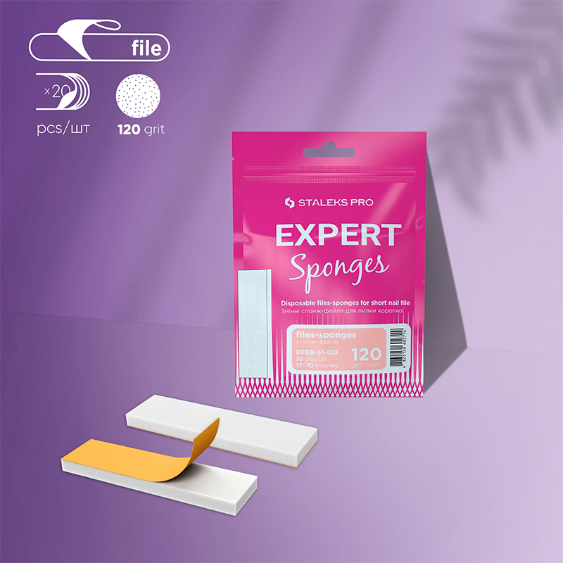 Kertakäyttöiset viila-sienet lyhyelle viilalle – Staleks EXPERT, 51 120 grit, 20 kpl