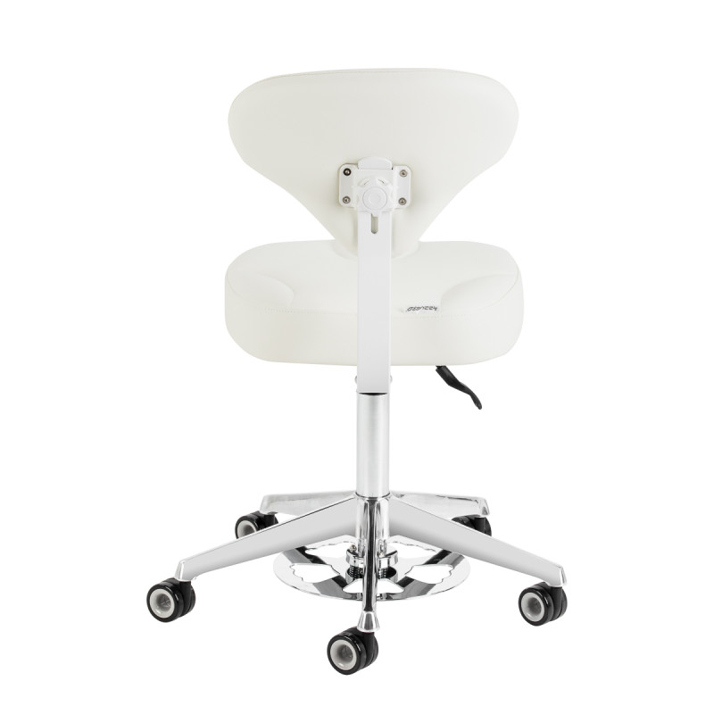 Azzurro 156f bump-up white cosmetic stool