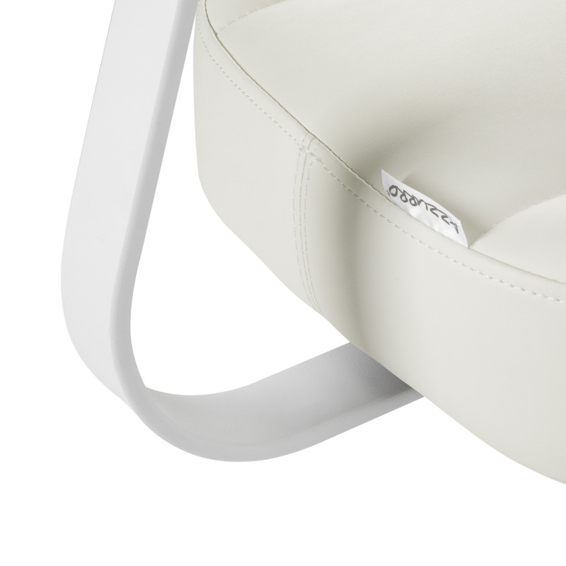 Azzurro 156f bump-up white cosmetic stool