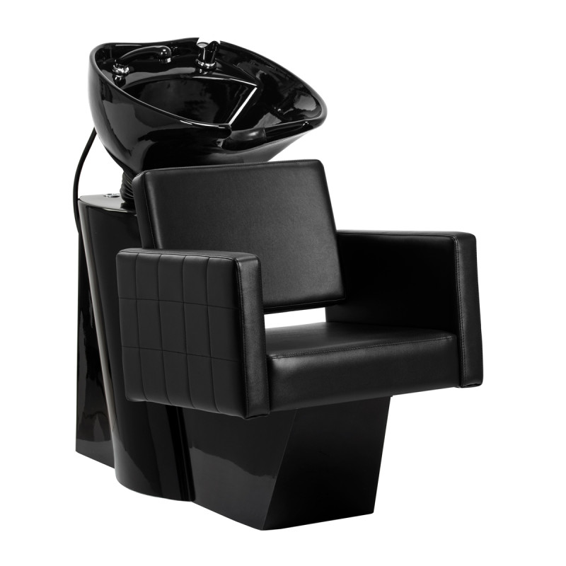 Hairdressing wash unit Gabbiano Ankara black with black bowl