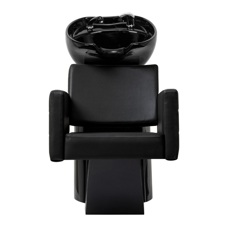 Hairdressing wash unit Gabbiano Ankara black with black bowl