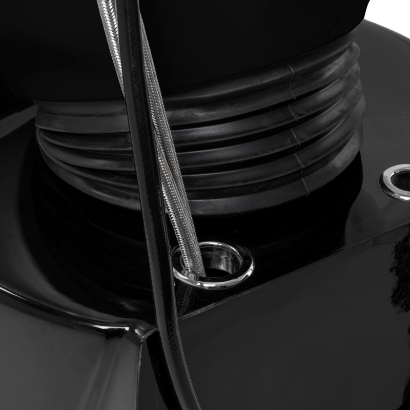Hairdressing wash unit Gabbiano Ankara black with black bowl