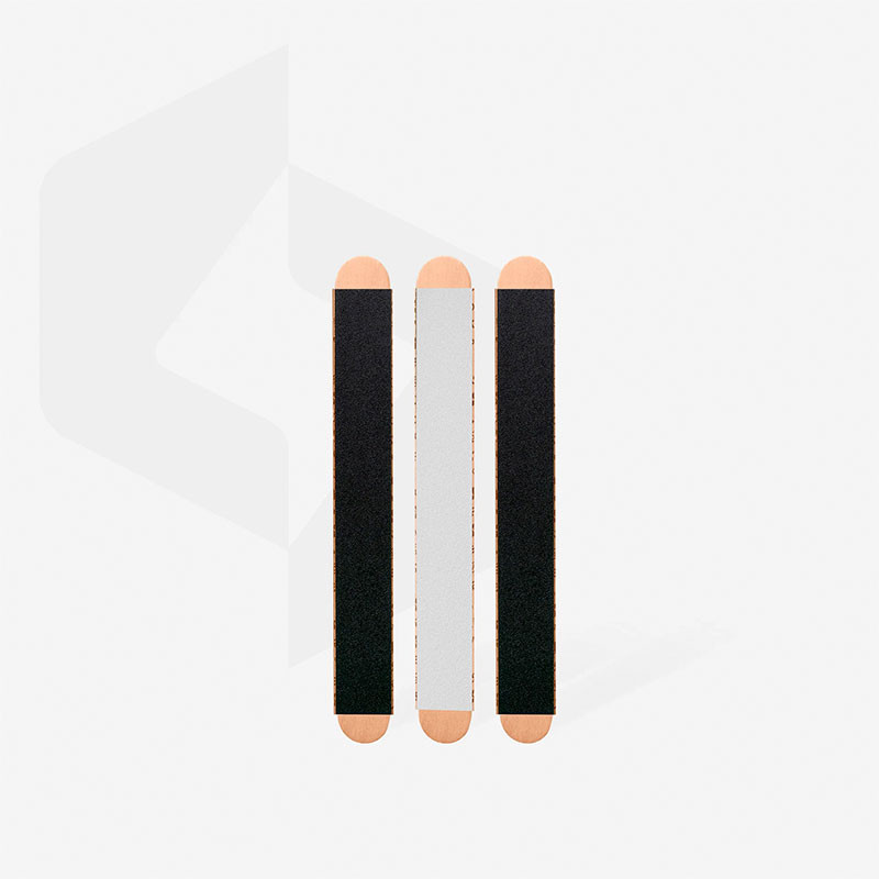 Nail File papmAm Mix on Wooden Base – 180/240 Grit (3 pcs)