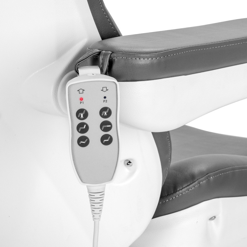 Electric cosmetic chair Azzurro 870s pedicure 3 motors Gray