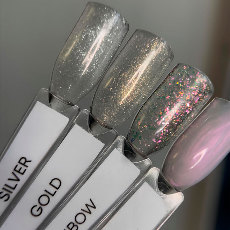 Glitter Top Coat with UV Filter Dark – Gold – 10 ml