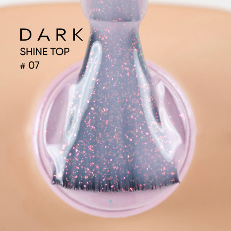 Glitter-päällyslakka UV-suodattimella Dark – Shine 07 – 10 ml