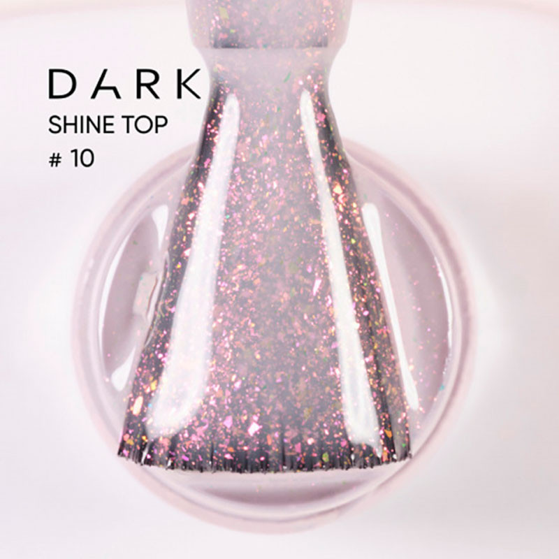 Glitter Top Coat with UV Filter Dark – Shine 10 – 10 ml