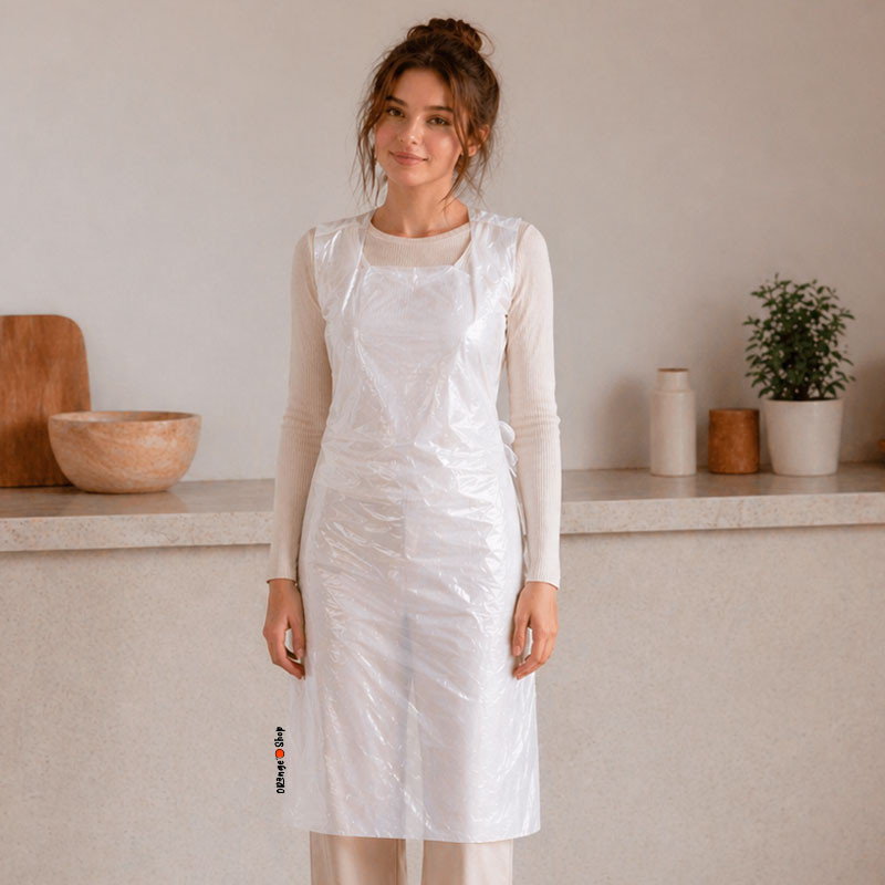 Disposable polyethylene protective aprons white Eko Higiena 80×125 – 100 pcs