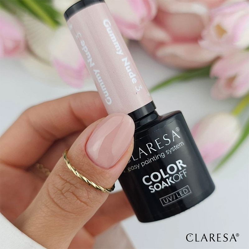 Värillinen geelilakka Claresa Glow Gummy Nude 3 – 5 g