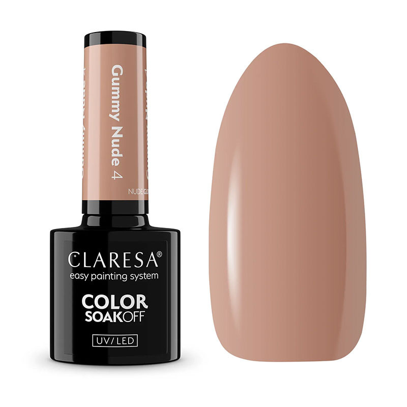 Värillinen geelilakka Claresa Glow Gummy Nude 4 – 5 g