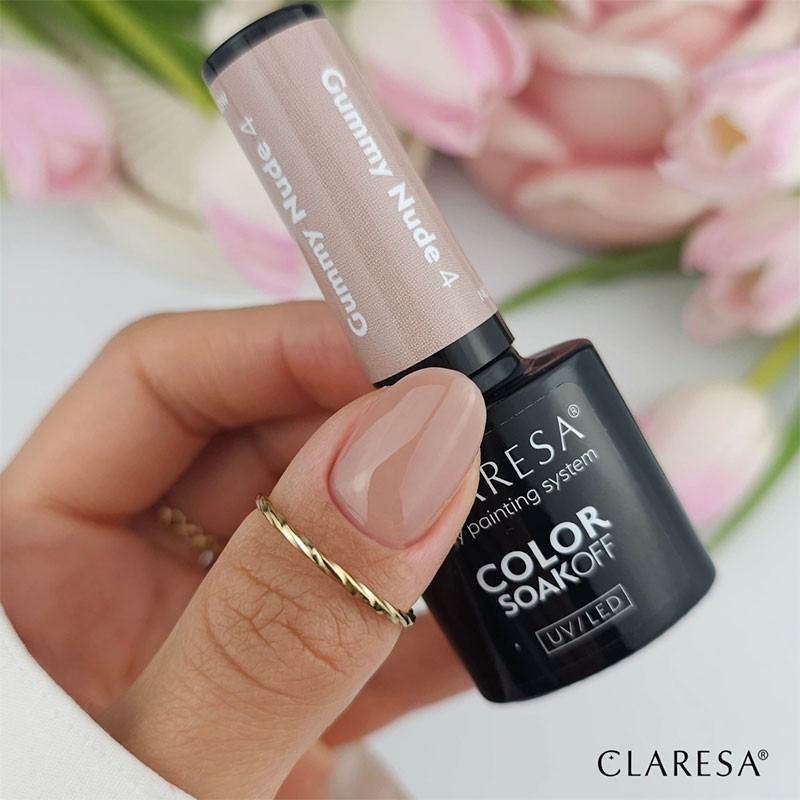 Värillinen geelilakka Claresa Glow Gummy Nude 4 – 5 g