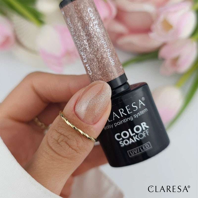 Gel polish Claresa Glow Cat Eye Light Nude – 5 g