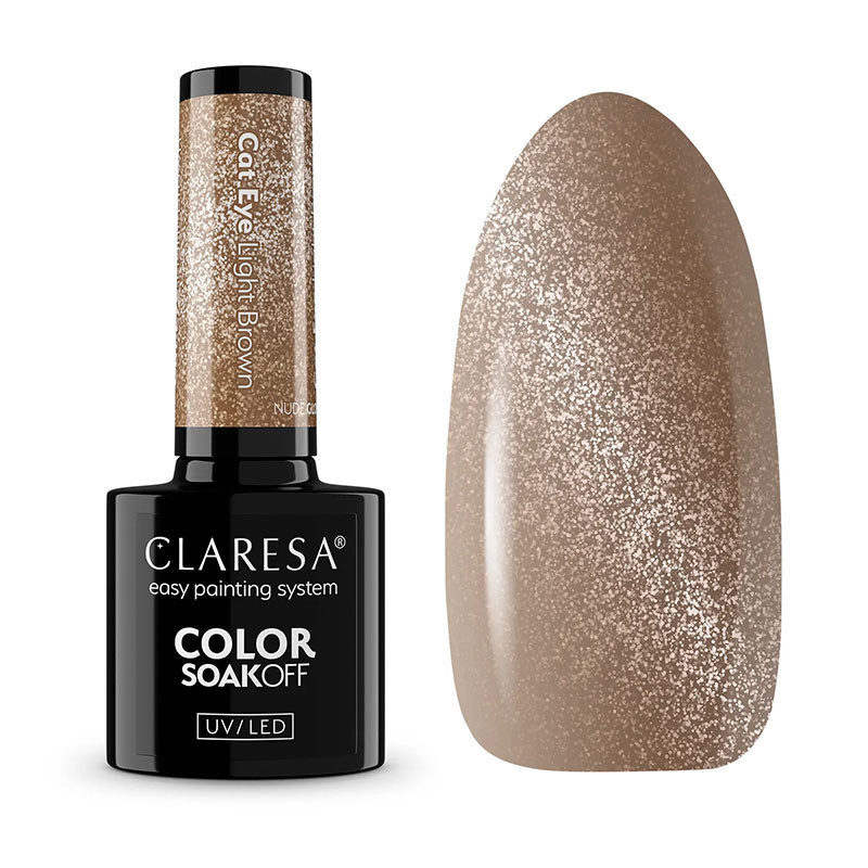 Гель-лак Claresa Glow Cat Eye Light Brown – 5 г