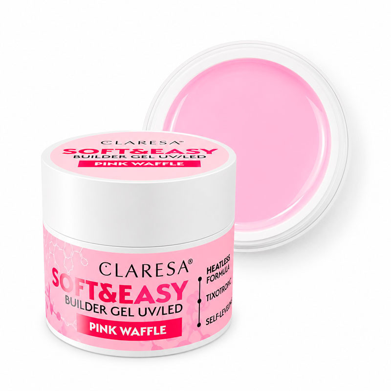 Камуфлирующий строительный гель Claresa Soft & Easy Pink Waffle – 45 г