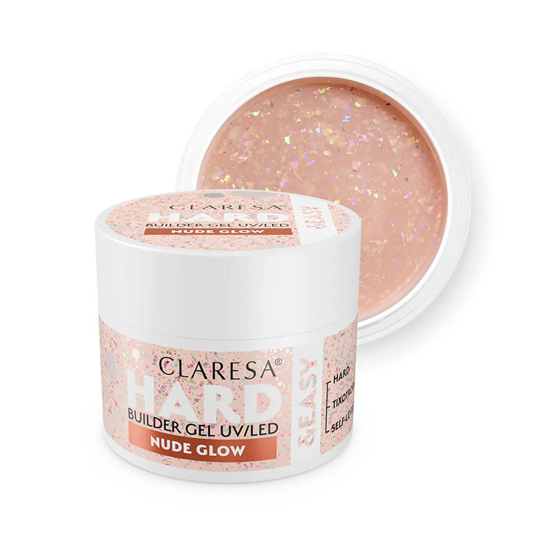 Камуфлирующий строительный гель Claresa Hard & Easy Builder Gel Nude Glow – 12 г