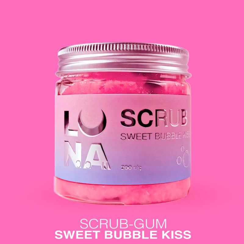 Sweet Bubble Kiss hand & foot scrub with bubble gum scent – Lunamoon – 200 ml