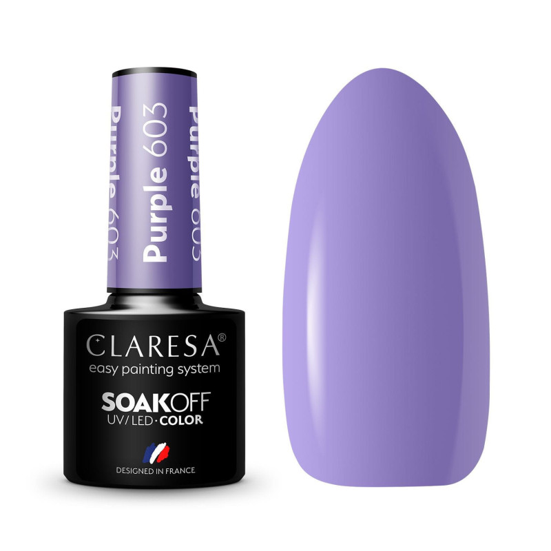 Цветной гель-лак Claresa Purple № 603, 5 ml