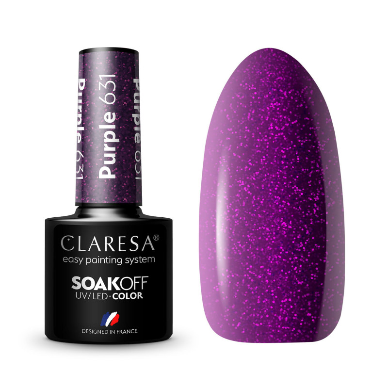 Цветной гель-лак Claresa Purple № 631, 5 ml