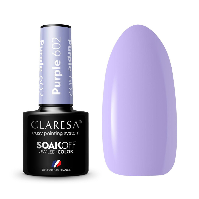 Цветной гель-лак Claresa Purple № 602, 5 ml
