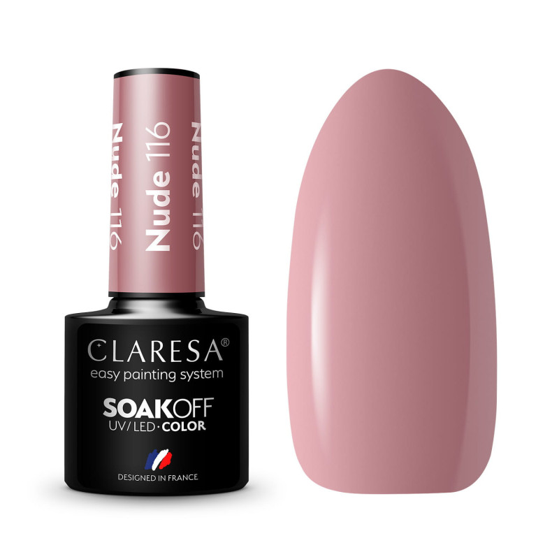 Цветной гель-лак Claresa Nude № 116, 5 ml