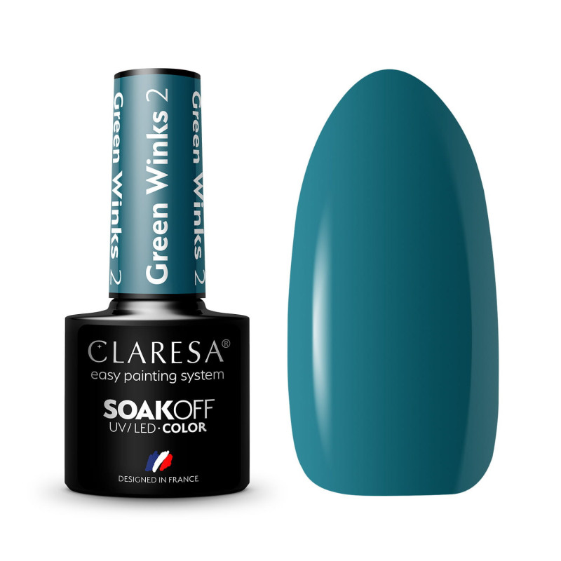 Цветной гель-лак Claresa GREEN WINKS № 2, 5 ml